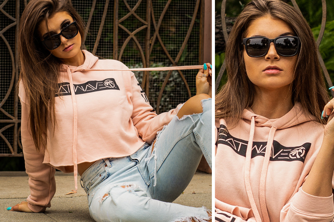 Your women wearing Heat Wave Visual Apollo Sunglasses with black frame and black lenses.