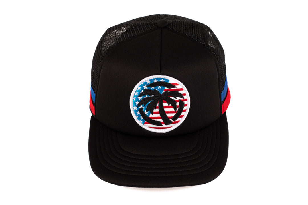 Top view of the Heat Wave Visual Icon RWB Foam Hat.