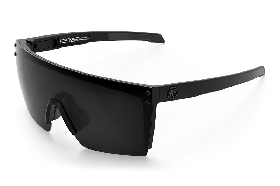 Heat Wave Visual Performance XL Lazer Face Sunglasses with black frame and black lens.