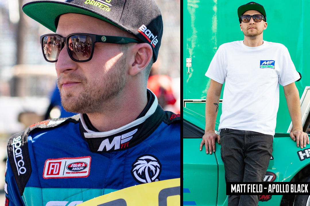 Matt Field wearing the Heat Wave Visual Apollo Sunglasses.