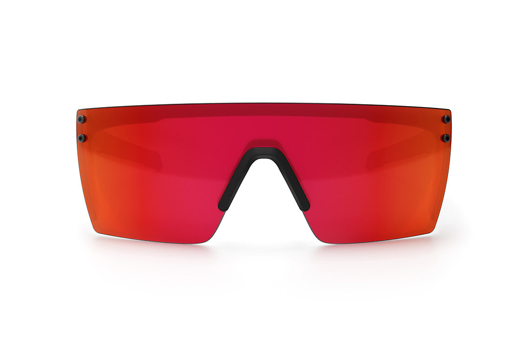 Front lens of the Firestorm Heat Wave Visual Performance Lazer SLIM Sunglasses. 