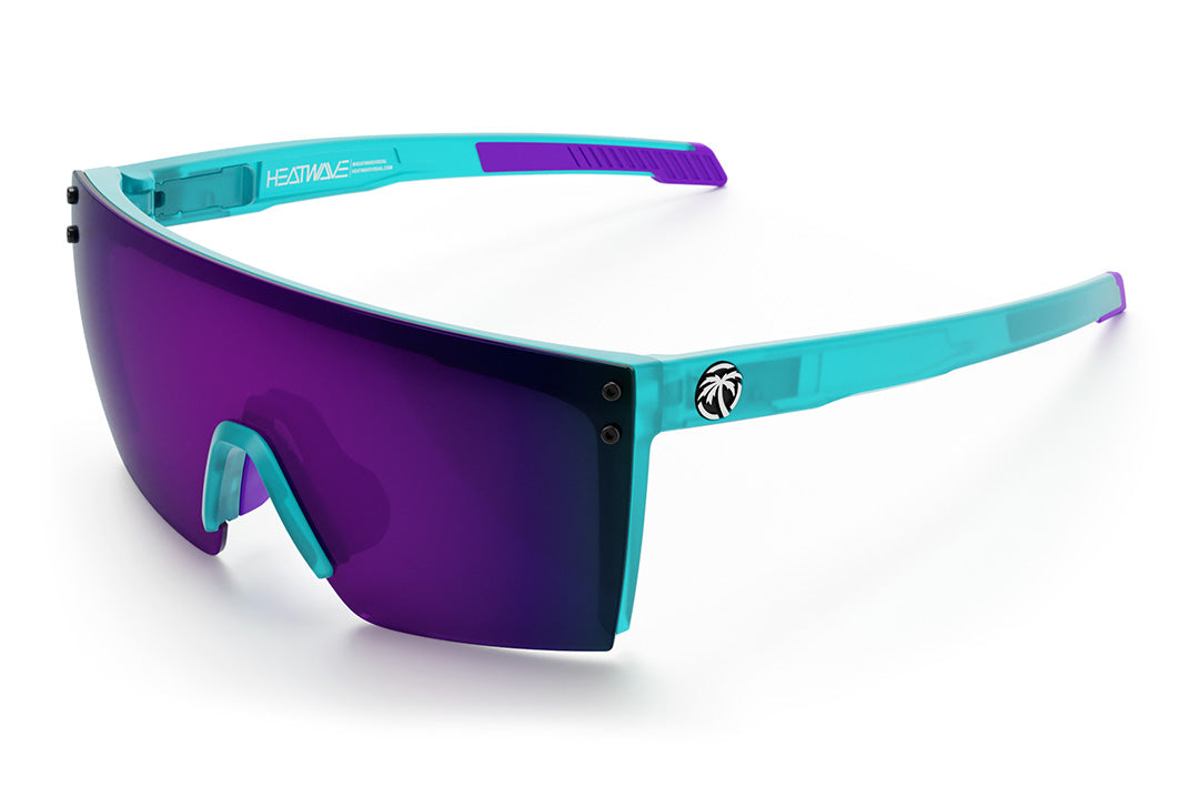 Heat Wave Visual Performance Lazer Face with aqua frost frame and ultra violet lens.