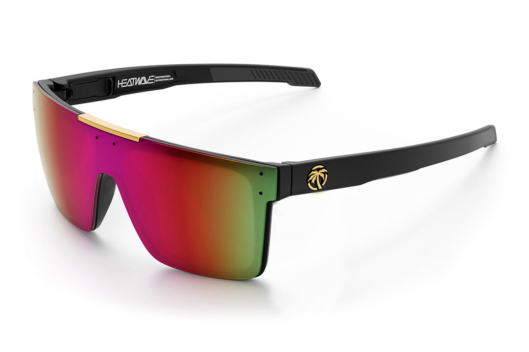 Heat Wave Visual Performance Quatro with black frame and spectrum pink yellow lens.