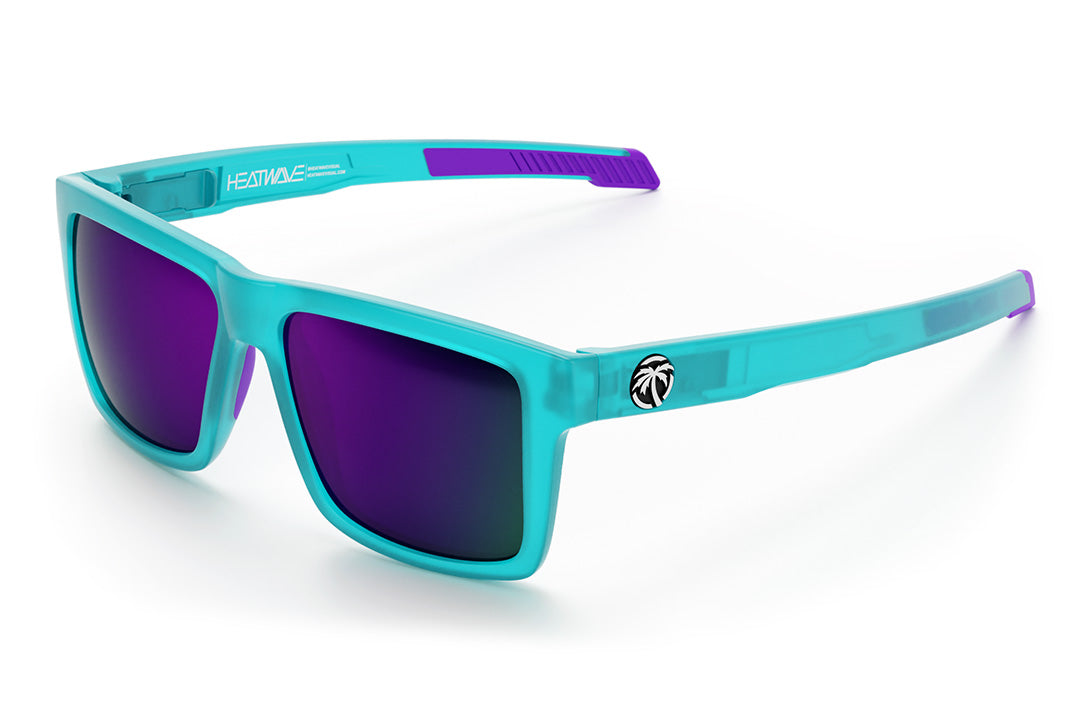 Heat Wave Visual Performance Vise with aqua frost frame and ultra violet lenses.