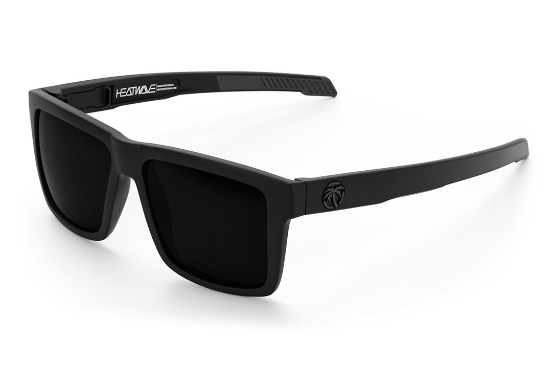 Heat Wave Visual Performance Vise Sunglasses with black frame and ultra black lenses.