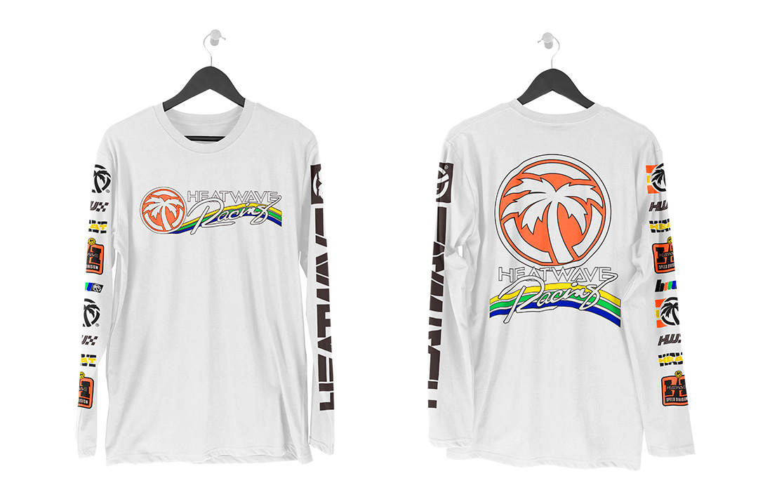Heat Wave Visual Trading Paint White UPF Longsleeve.